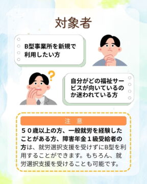 就労選択支援利用までの流れ_対象者